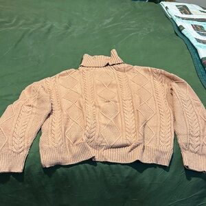 Mango Women's Cable Knit Turtleneck Sweater